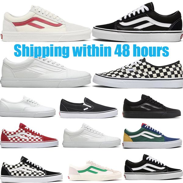 

2023 designers old skool casual running skateboard shoes black white mens womens fashion outdoor flat