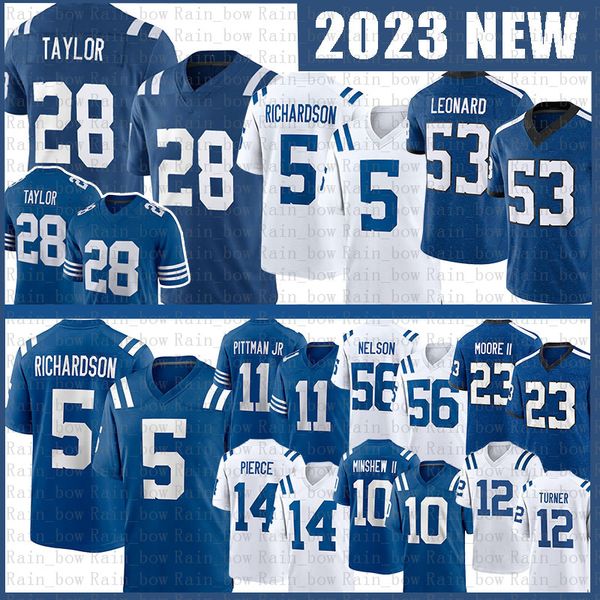 

michael pittman jr. jonathan taylor football jerseys men indianapolises colt anthony richardson darius leonard quenton nelson kenny moore ii, Black;red