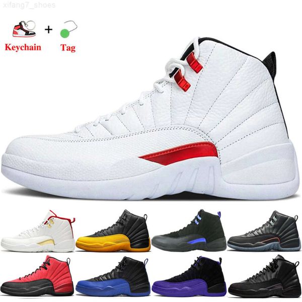 

12s basketball shoes jumpman 12 high og light twist trainers reverse flu game taxi dark grey concord playoffs royal blue mens trainer sneake