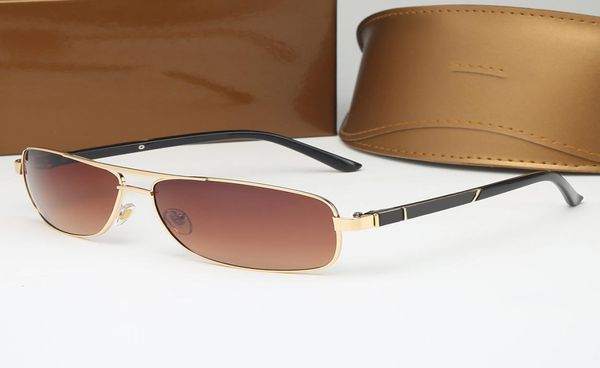 

fashion design man sunglasses 008 square frames vintage style uv 400 protective outdoor eyewear with case2634528, White;black