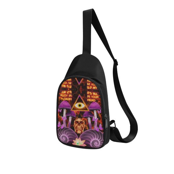 

diy custom men's chest bags women's shoulder bags chest bags purple lovely production of personalized exclusive custom couple gift