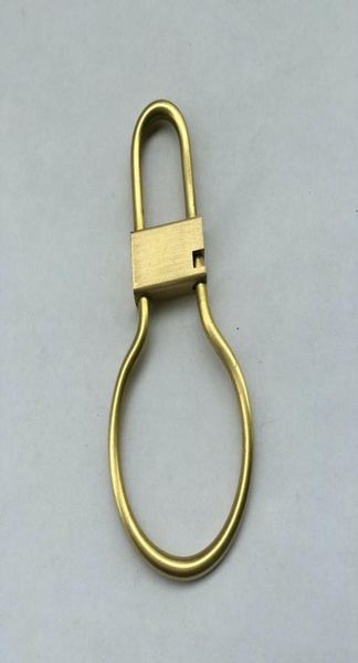

brass copper easy quick lock key ring keychain clip hook men039s metal keys holder car key ring pedant cosplay gift2638553, Slivery;golden