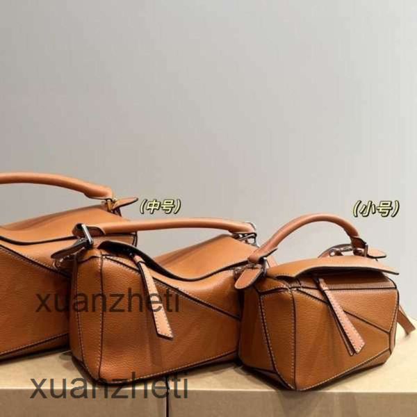 

bags puzzles handbag designer classic 2023 loewsbag profile french stick bag leather crossbody color matching mesh spliced one shoulder 275b