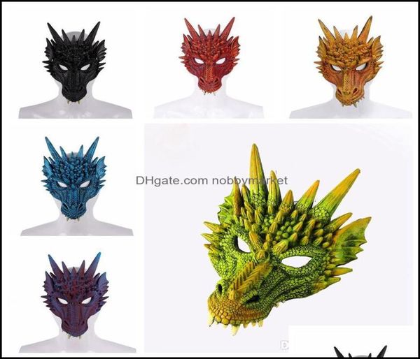 

other fashion aessories fierce dragon mask dinosaur skl all face head masks festival dance party cosplay costume halloween decorat5319411, Silver
