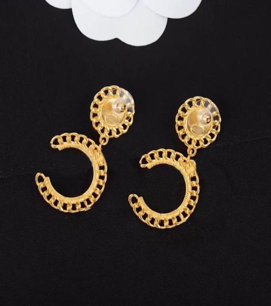 

fashion earring have stamp studs for women classic letters 925 silver needle party gift psc375081136, Golden;silver