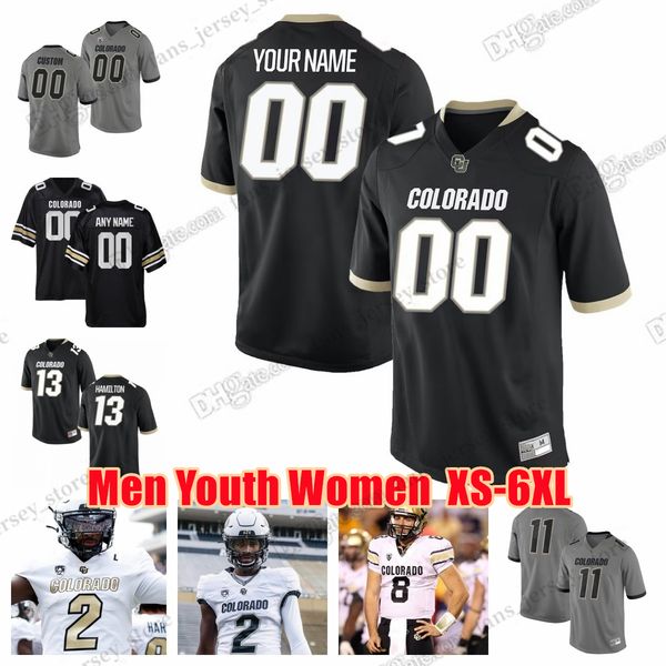 

23 24 custom xs-6xl ncaa colorado buffaloes football jersey 12 travis hunter 2 shedeur sanders 21 shilo sanders 7 cormani mcclain 43 trevor, Black