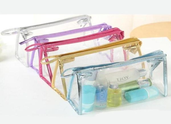 

transparent cosmetic bags pvc zipper clear waterproof makeup bag women travel toiletry storage bags makeup organizer case 7styles6609560