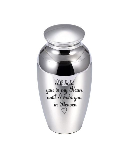 

45x70mm for pets human cremation urns ashes keepsake jar memorial mini urn funeral urn with pretty package bag9230791, Silver