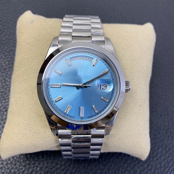 

arab middle east ice blue dial sunday datejust mens watch men pink gold watches with diamonds business man watch lady wristwatch 42993, Slivery;brown