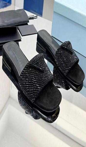 

slingback pumps crystals satin crystals series slippers sandals loafers muller shoes upper with heatsealed crystalssize 35418608361, Black