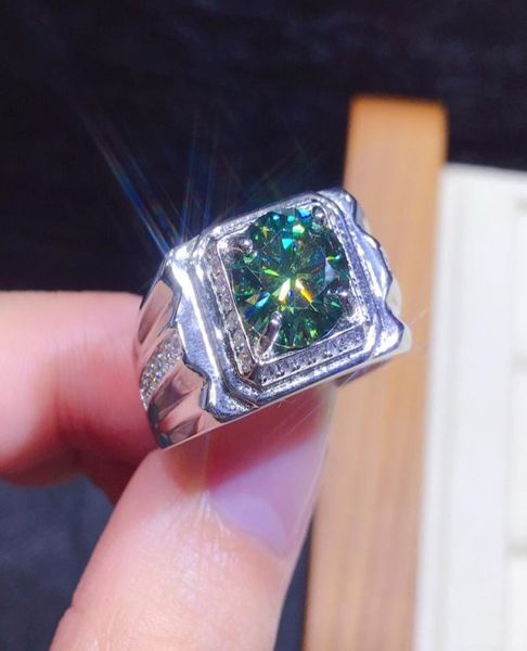 

2021 choucong brand 2ct wedding rings luxury jewelry 925 sterling silver round cut emerald cz diamond gemstones party women men en9620821, Slivery;golden