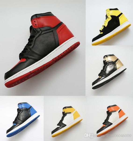 

designer shoes 1 og basketball shoes mens chicago 1s 6 mid new women rings sneakers bred toe trainers love unc sport shoes size 363838966, Black