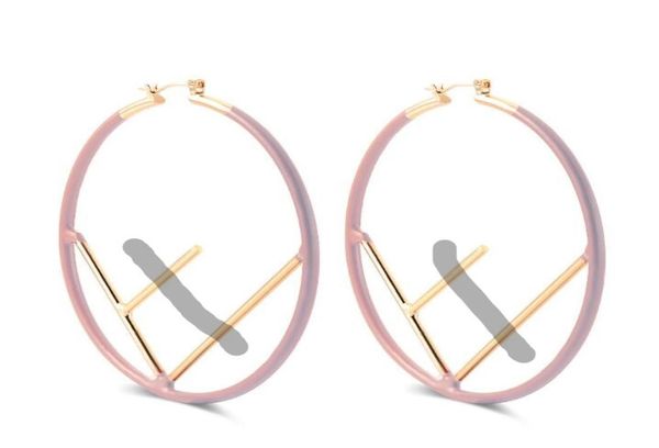 

fashion circle f shape hoop earrings exaggerated letter f big earrings gift fashion jewelry whole italian charms9244801, Golden;silver