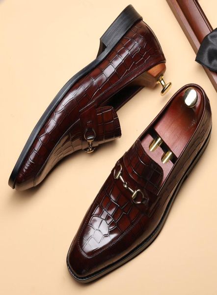 

mens dress shoes business formal shoes wedge heel loafers low slip on casual leather lazy fake shoes for men2624102, Black