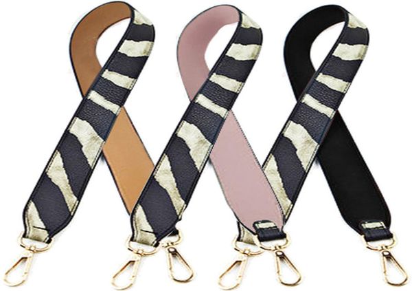 

fashion camouflage straps pu leather female multicolor handle shoulder bags zebra pattern belt accessories for women bag 90cm1178532, Black