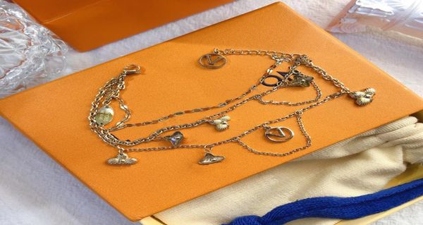 

2022 womens three layers braclets fashion link chains designer jewelry plated 18k gold charm friendship stainless steel jewellery 6474469, Golden;silver