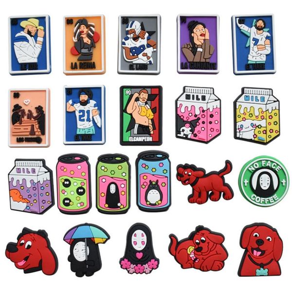 

new pvc shoe parts accessories buckle for charms pins charm9086716, White;pink