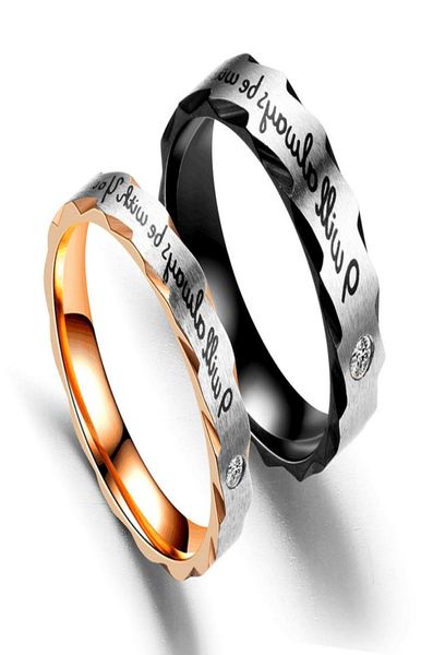 

his hers couples engraved titanium ring romantic quoti will always be with youquot couples promise engagement wedding ring s3696356, Silver