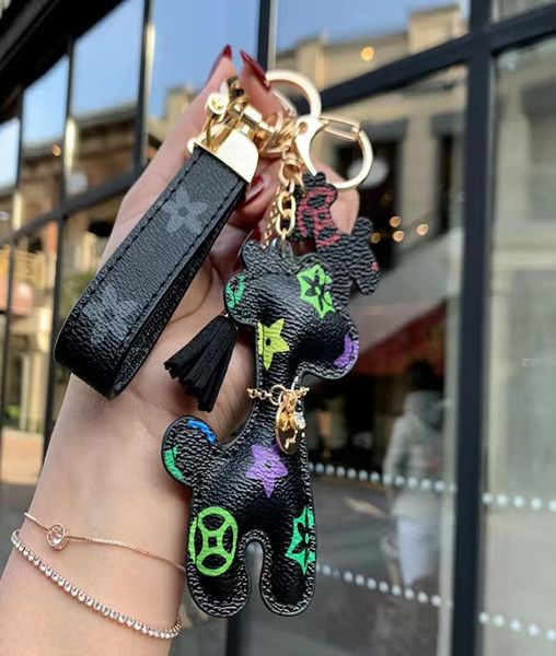 

fashion brand dog keychain classic chic keyring women men luxury car pendant designer key chain trinket jewelry9778158, Silver