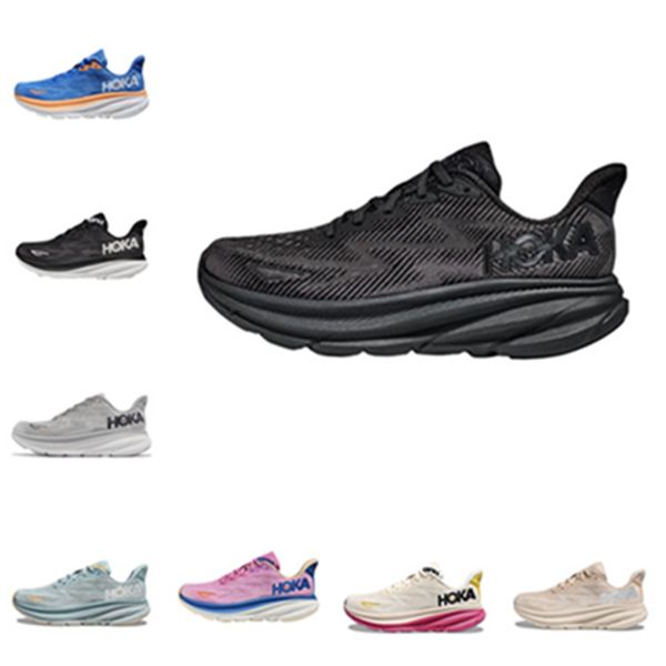 

big kids hoka one bondi 8 running shoes athletic designer sneakers hokas womens sweet lilac shifting sand boys girls trainers size 28-37, Black