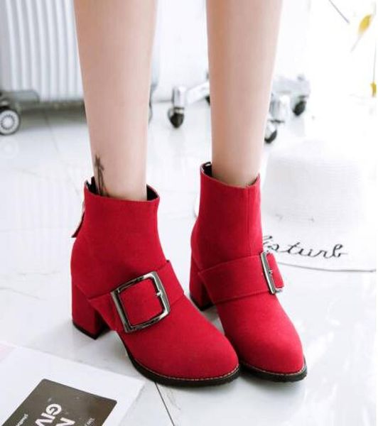 

women boots new women fashion cross bandage boots lady girls spring and autumn casual high heel boots shoes4681274, Black