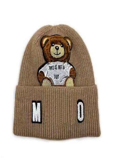 

men women knitted hats designer skull caps cute bear beanie cap winter style thicken warm beanies3337450, Blue;gray