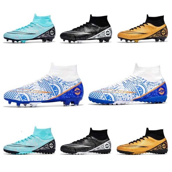 

new style mens football boots long nail ag tf soccer shoes youth kids anti slip training shoes lightweight sports trainers