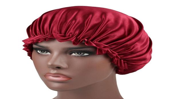 

women039s soft elastic silk solid nightcap hair care chemo beanie hat or long hair bonnet hat smooth soft many colors5824994, Blue;gray