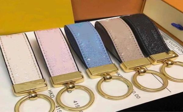

maxi dragonne key chain buckle lovers car keychain handmade leather designers keychains men women bag pendant accessories 6 color4837658, Silver