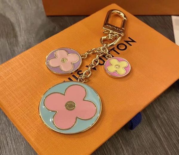 

new fourleaf key chain bag decoration fashion car key chain drip oil craft brand keychain5341864, Silver