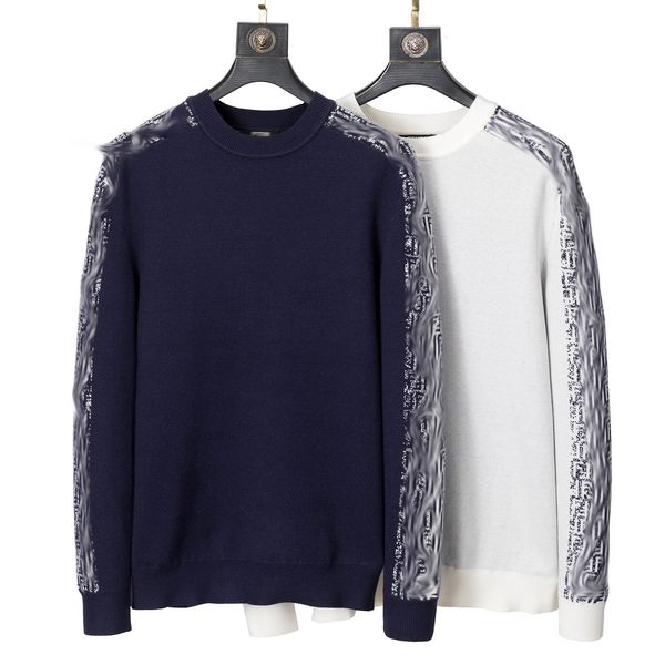 

designer black plaid knitted wool warm classic plaid stripes brand clothing fashion casual long sleeve luxury men's knitwear -3xl, White;black