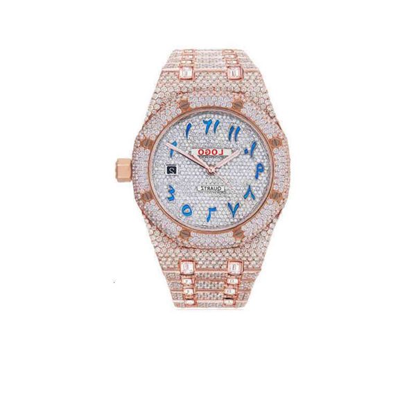 

a1hm dign blu new japane quartz movement custom blue arabic number dial diamond luxury wrist watch for men women jewelry 15dwkf7mel30j, Silver