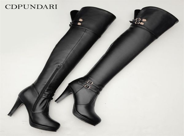 

2021 black high heels over the knee boots women platform thigh high boots autumn winter long boots shoes cuissardes white 2016965214