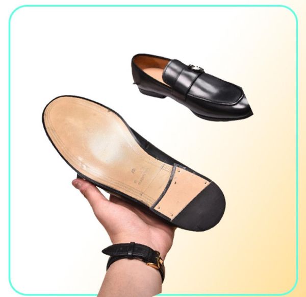 

british slip on fur leather shoes men winter footwear 2021 business formal designer luxury dress shoes elegant suit office shoes w4863062, Black