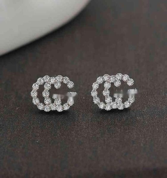

s925 sterling silver small and exquisite asymmetric letter earrings creative fashion accessories women6436273, Golden