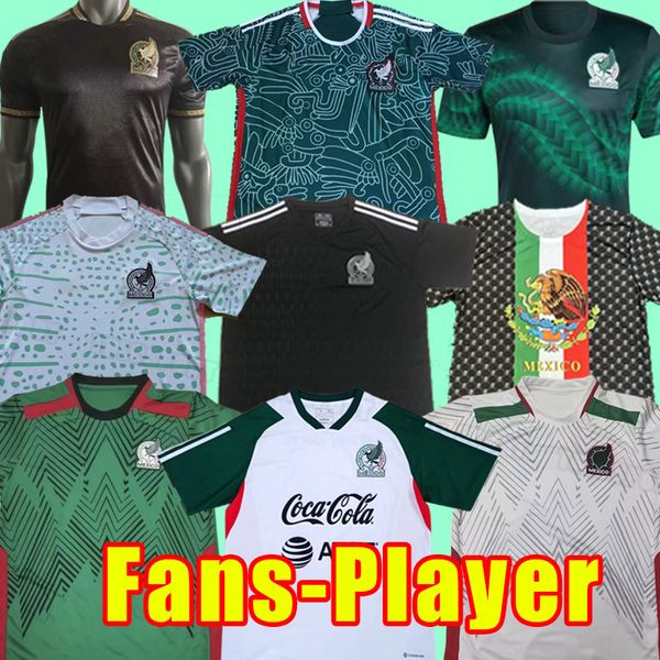 

2022 2023 mexico soccer jerseys world h.losano guardado chicharito g dos santos 22 23 cup football shirt camiseta de futbol goalkeeper train, Black;yellow