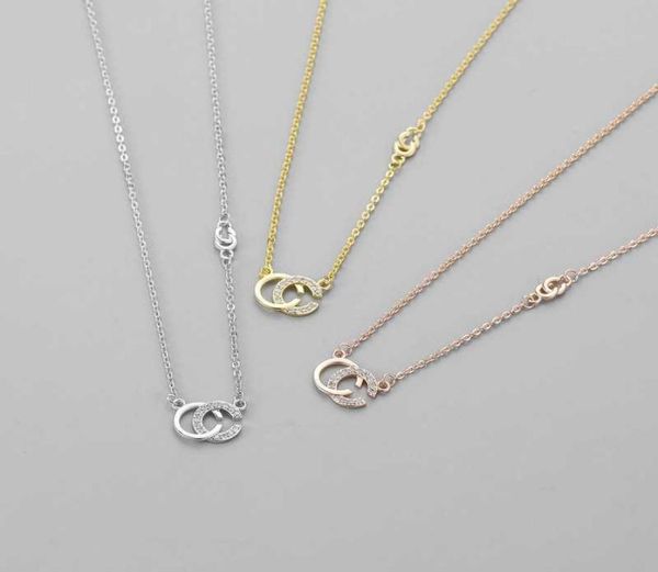 

whole brand designer double letters necklace gold tone necklace for women men wedding party jewelry gift9425665, Silver
