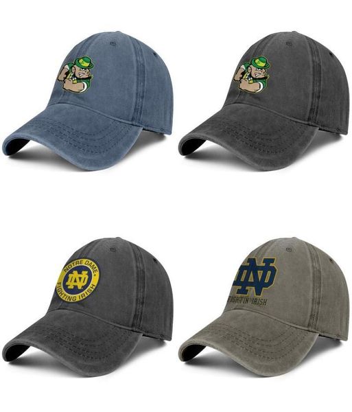

notre dame fighting irish football logo denim baseball cap golf sports personalized uniquel hats round logo4087073, Blue;gray
