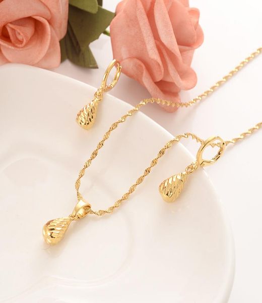 

dubai india africa gold fashion drop drop pendant wedding bride personality essential earrings necklace jewelry gifts7221816, Golden;silver