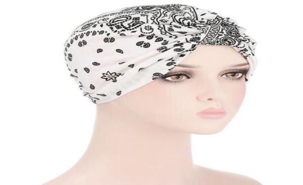 

womens chemo cap cancer hat flower printed muslim hair scarf turban head wrap cover skullies beanies random color usvn3 beanieskul9920997, Blue;gray