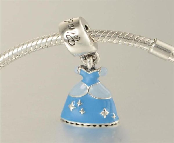 

cinderella039s dress charms beads blue sky s925 sterling silver fits for original bracelets 791578enmx5270910, Bronze;silver