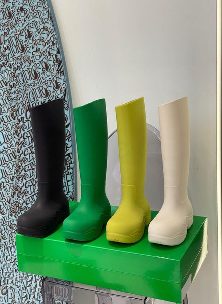 

2021 classic fashion women039s thick soled boots rubber jelly factory whole rain shoes size 35401832768, Black