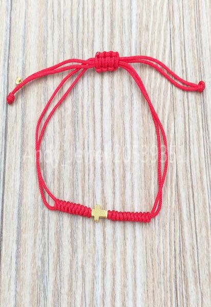 

bracelet with red cord and gold sweet dolls xxs cross authentic 925 sterling silver bracelets fits european bear jewelry style gif3561877, Golden;silver
