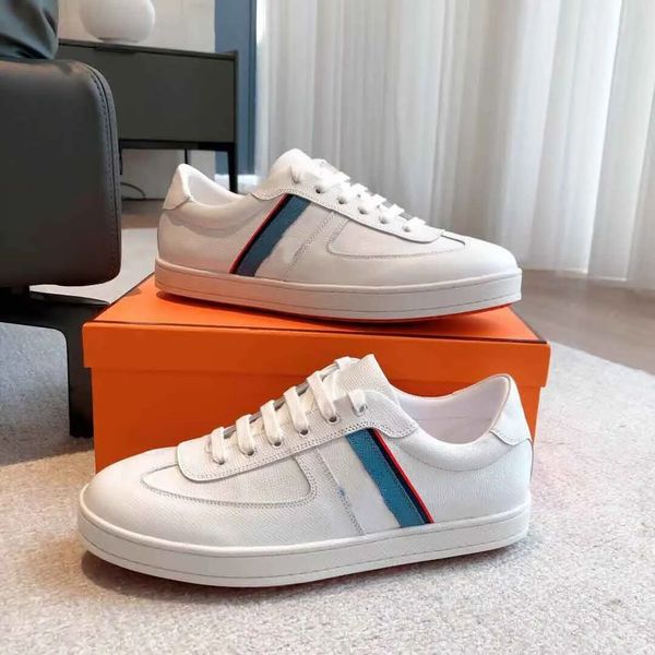 

luxury men boomerang sneaker shoes epsom calfskin leather skateboard walking party dress white black brown comfort discount footwear box