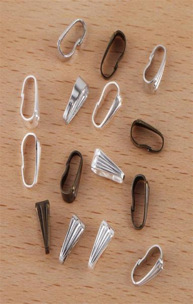 

200pcslot 7 8 mm pendant clasp connectors gold clips connectors for jewelry making finding necklace accsori suppli8373662, Silver