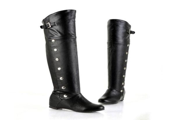 

whole 2017 high inner wedge heel platform shoes overknee woman boot for winter fashion boot big sizes 49 boots 6128928061, Black