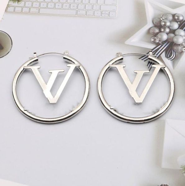 

luxury brand women earrings designers letter ear stud gold silver plated geometric earring for wedding party jewerlry accessories 3575593, Golden;silver
