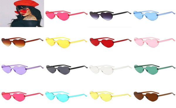 

trendy heartshaped clear jelly colored sunglasses peach hearts shades glasses transparent eyewear women designer jewelry a7559756, White;black