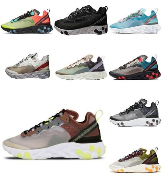 

2022 new sport shoes react element 87 55 undercover women men running shoes schematic white desert sand worldwide pack anthracite 1671975