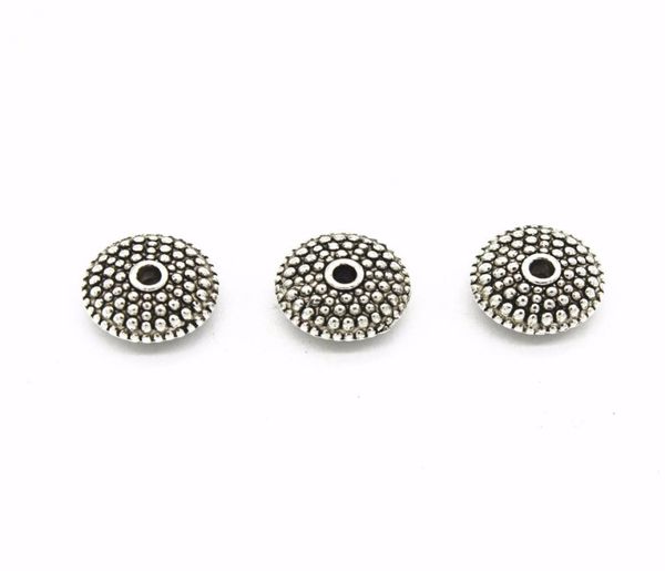 

100 pcs 11mm vintage alloy tibetan silver flying saucer spacer beads diy hole beads diy jewelry accessories1152978, Black